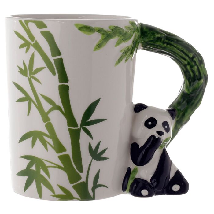 Panda geformter Henkel Tasse