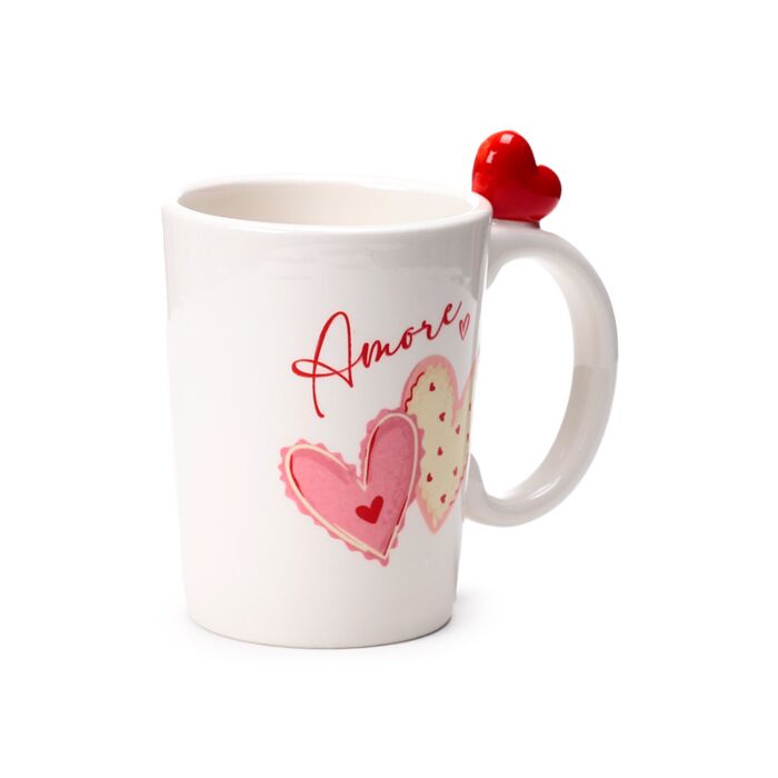 Amore Herzen Figurativer Keramikbecher
