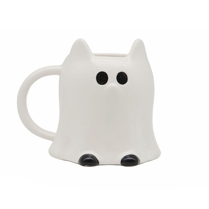 Spooky Keramik-Tasse Katzen-Geistform