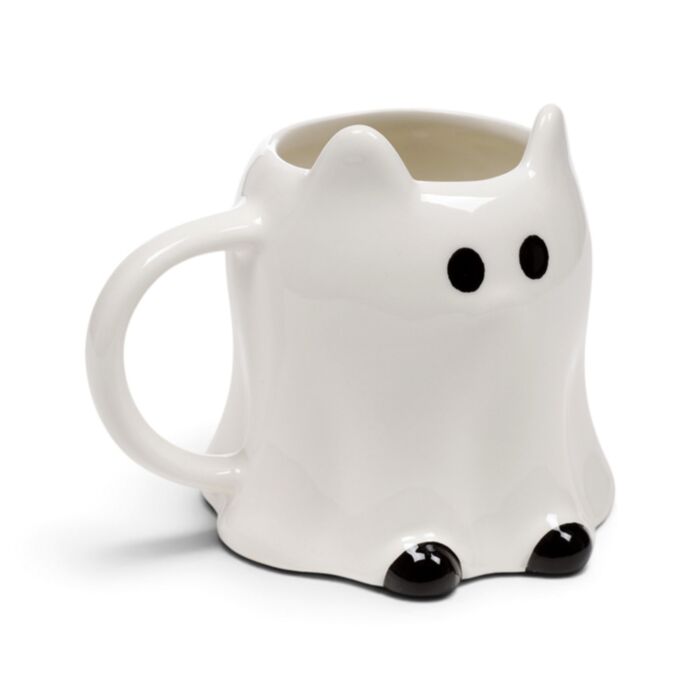 Spooky Keramik-Tasse Katzen-Geistform