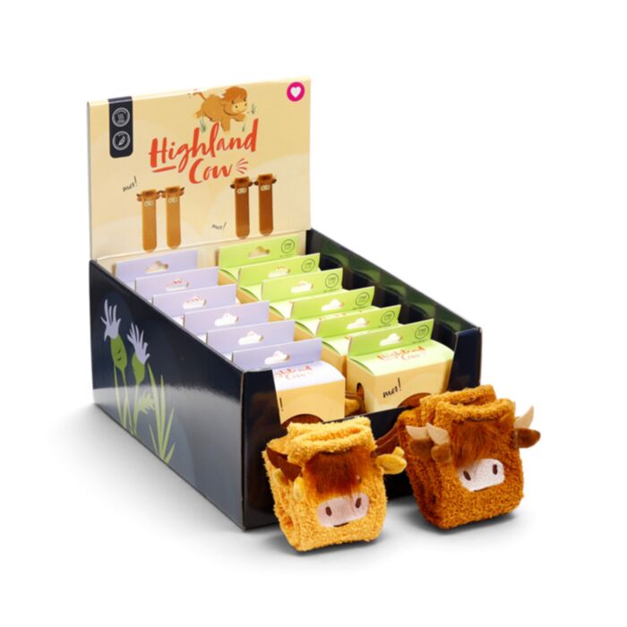 Highland Coo Kuh flauschige Socken