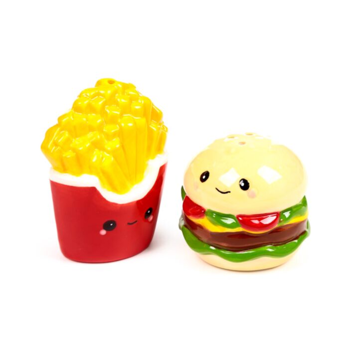 Foodiemals Hammy the Burger & Pommes Keramik Salz-& Pfefferstreuer Set