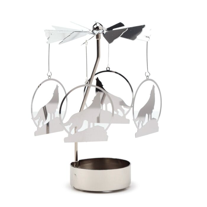 Heulender Wolf Teelichtkarussell