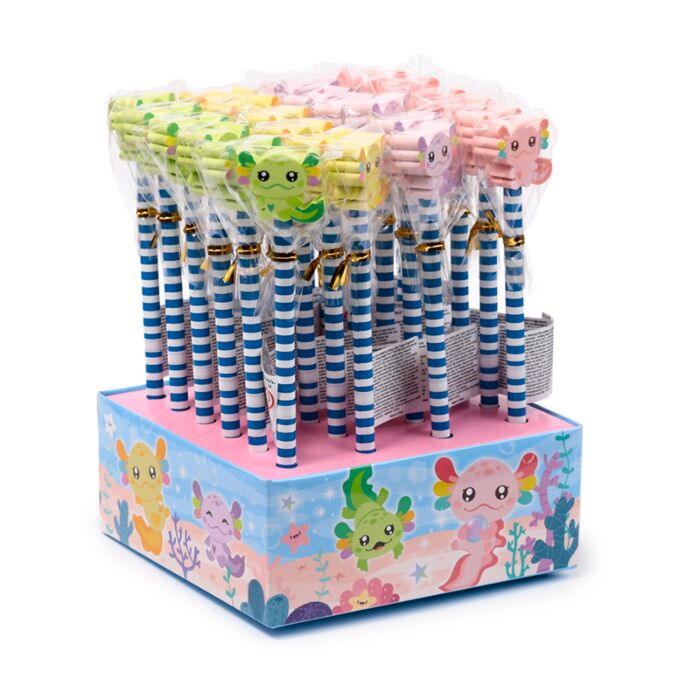 Axolotl Bleistift & Radiergummi