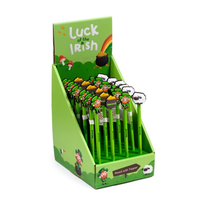 Luck of the Irish Bleistift mit PVC Irland Topper