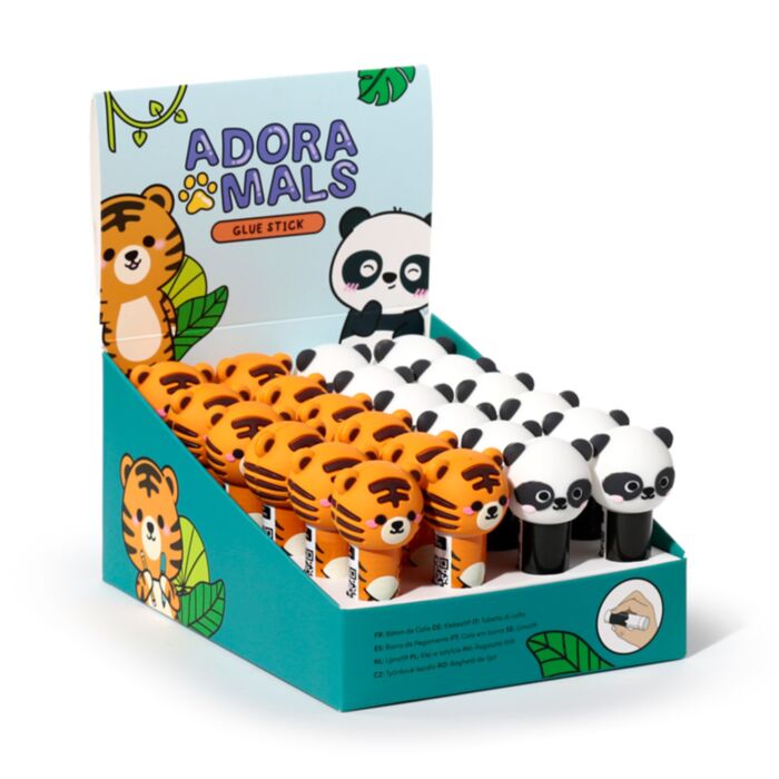 Adoramals Wild Wildtiere Tiger & Panda Klebestift
