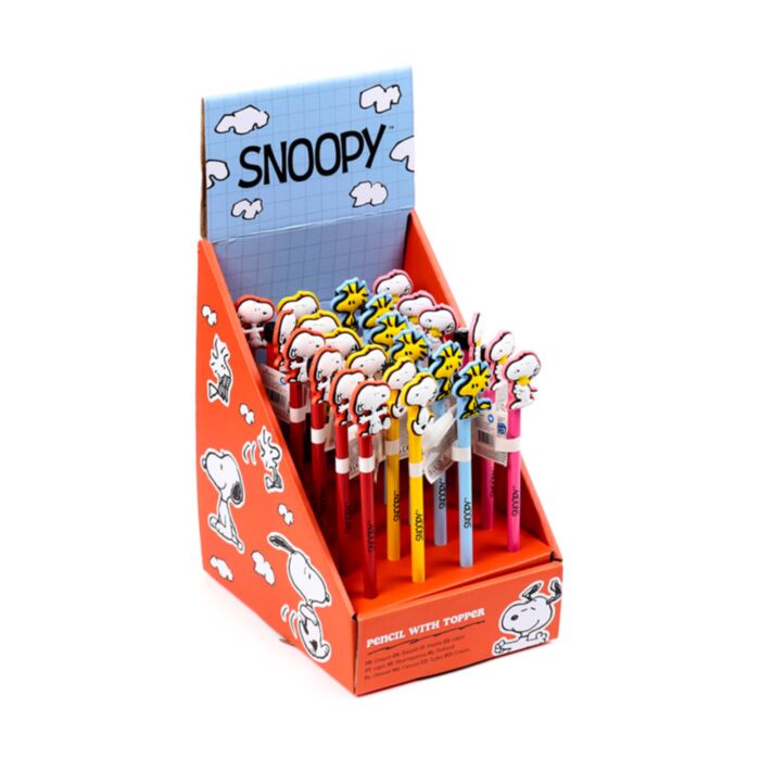 Peanuts Snoopy & Woodstock Bleistift mit PVC-Topper