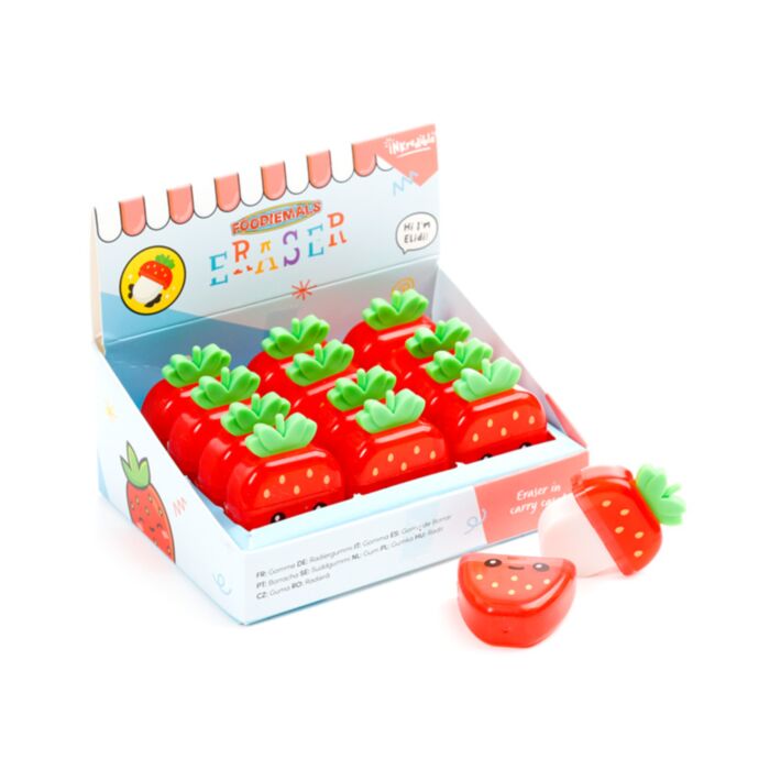 Foodiemals Radiergummi in Erdbeerhülle