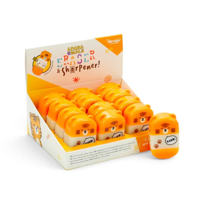 Adoramals Tiger 2-in-1 Anspitzer & Radiergummi