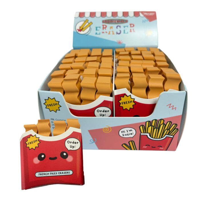 Foodiemals French Fries Pommes-förmiges Radiergummi 4er-Set