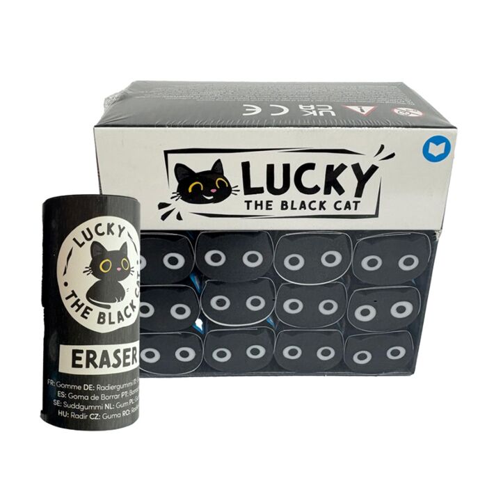Lucky the Black Cat Katzen-förmiges Radiergummi