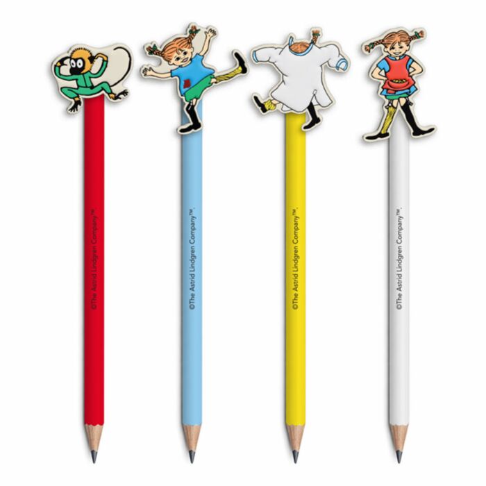 Pippi Longstocking Pippi Langstrumpf Bleistift mit PVC-Topper