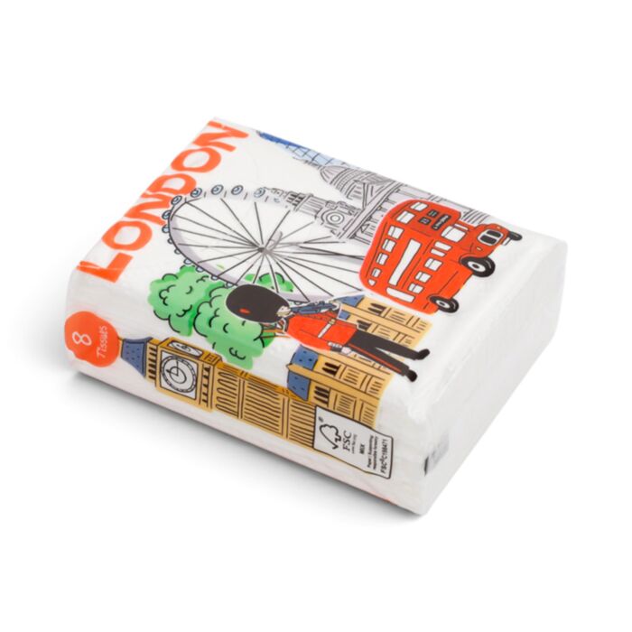 London Souvenir Gardist & London Bus Packung mit 8 Taschentüchern