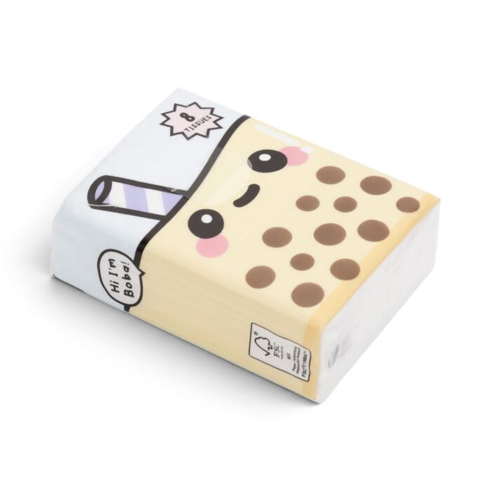 Foodiemals Bubble Tea Packung mit 8 Taschentüchern