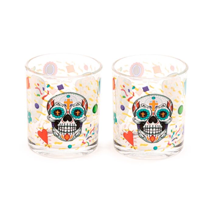 Day of the Dead Tag der Toten Trinkgläser 2er-Set 250ml