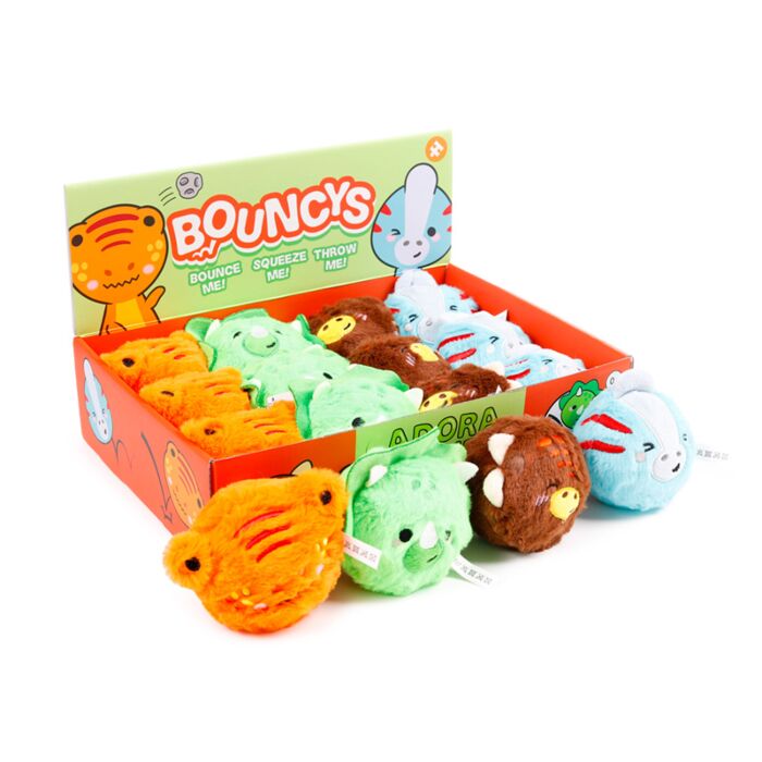 Adorasaurs Dinosaur Dinosaurier Sprungkräftiger Plüsch-Flummi