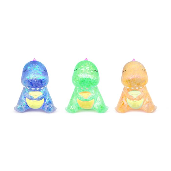 Malzzucker Glitzer-Dino Quetschbares Anti-Stress-Spielzeug 