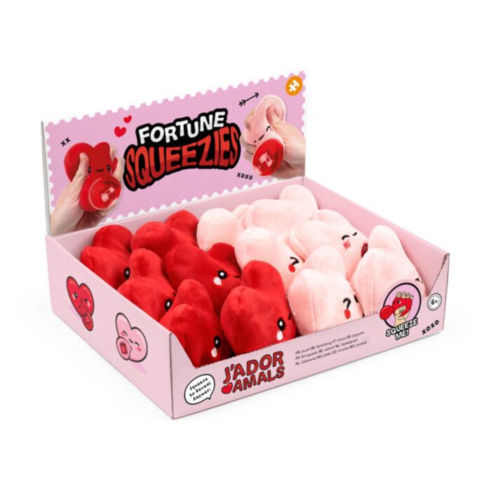 Queasy Squeezies J'Adoramals Herz Magischer Wahrsager Plüsch-Quetschspielzeug