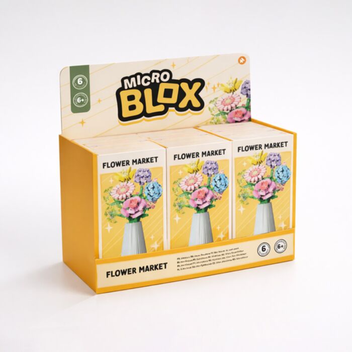 Blumenmarkt Blumen in Vase Micro‑Block Bausatz