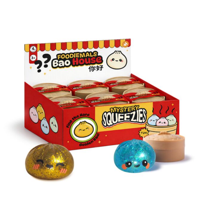 Foodiemals Malzzucker Bao House Bao Bun Überraschungs-Quetschbares Anti-Stress-Spielzeug