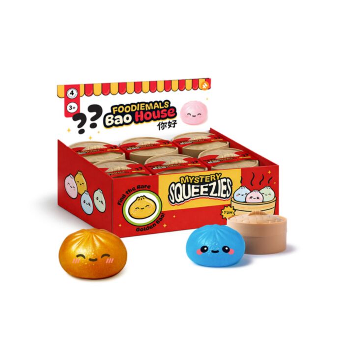 Foodiemals Malzzucker Bao House Bao Bun Überraschungs-Quetschbares mini Anti-Stress-Spielzeug