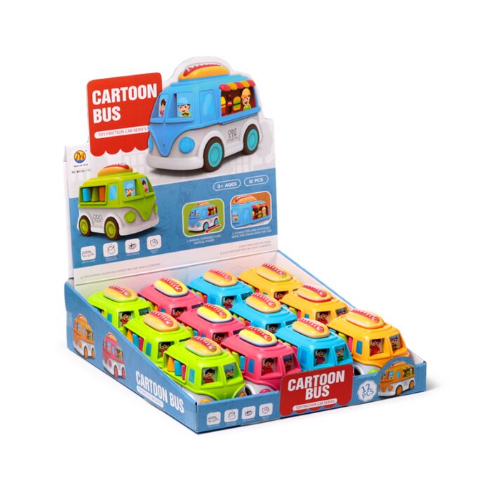 Cartoon Food Truck Push/Pull Action Spielzeug