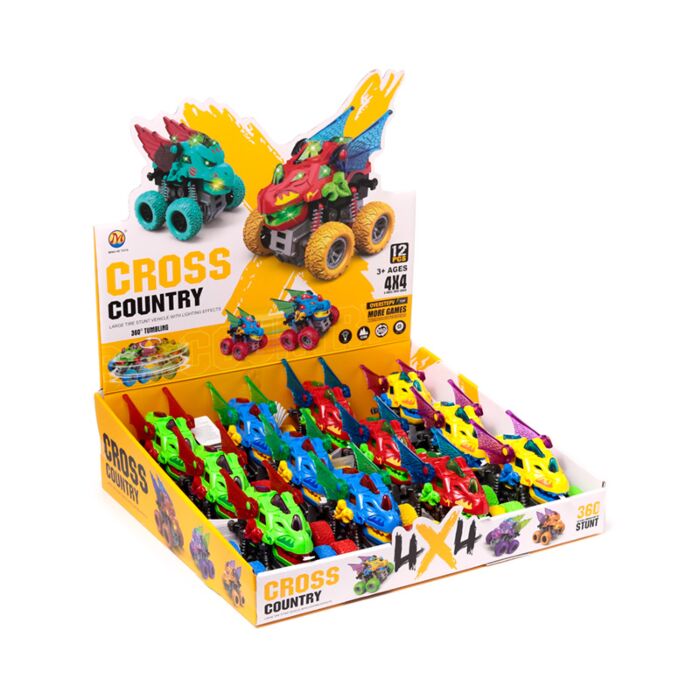 LED Geländewagen Drachenkopf Stunt Truck Action Spielzeug