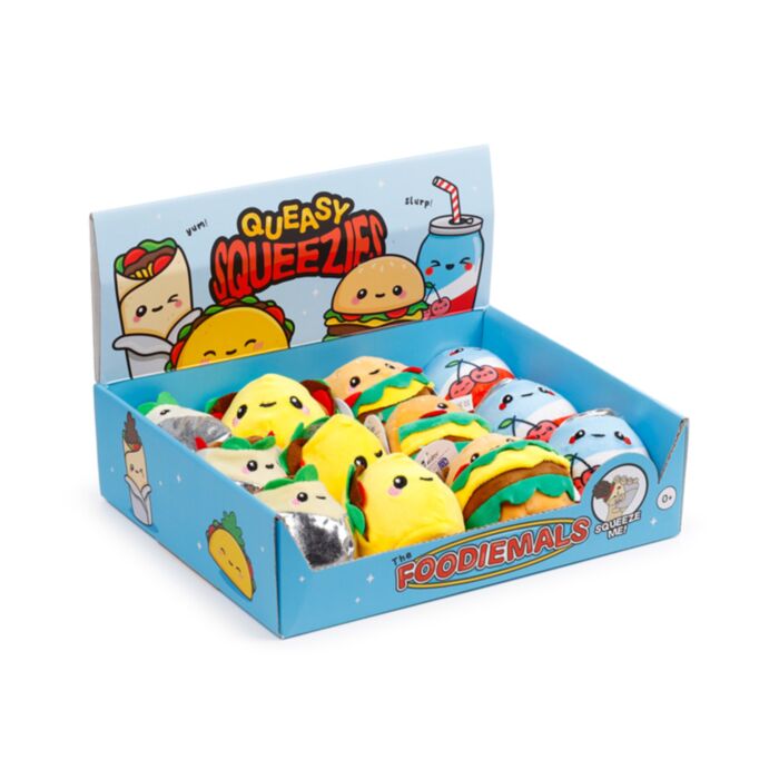 Queasy Squeezies Foodiemals Plüsch Quetschfiguren Spielzeug