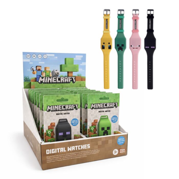 Minecraft Faces Gesichter Silikon-Digitaluhr