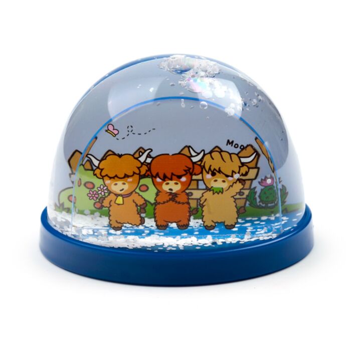 Adoramals Highland Coo Kuh Glitzer Schneekugel - Klein