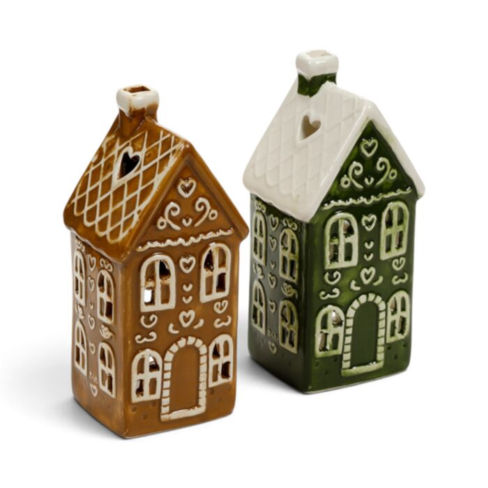 Weihnachten Lebkuchenhaus Teelichthalter - Groß