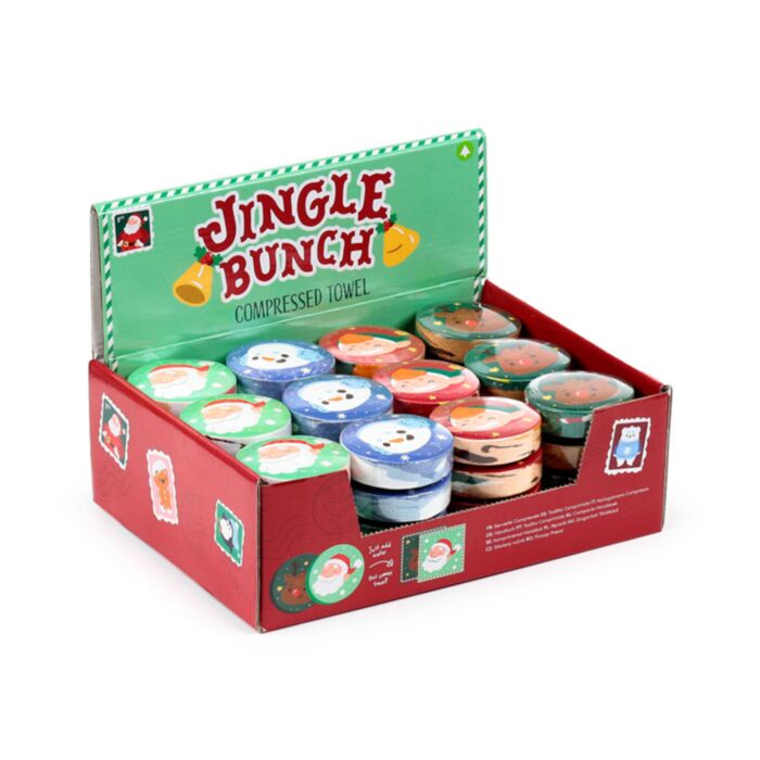 Jingle Bunch Weihnachten Komprimiertes Reisehandtuch