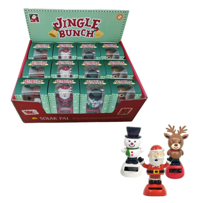  Jingle Bunch Weihnachtsmann, Schneemann & Rentier Wackelfigur