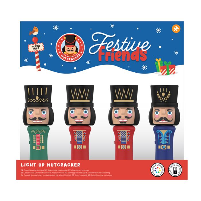 Festive Friends Weihnachten Nussknacker Farbwechsel LED-Taschenlampe