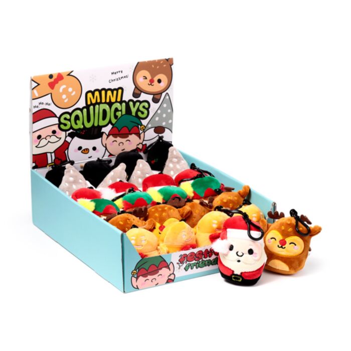 Squidglys Festive Friends Plüsch-Schlüsselanhänger