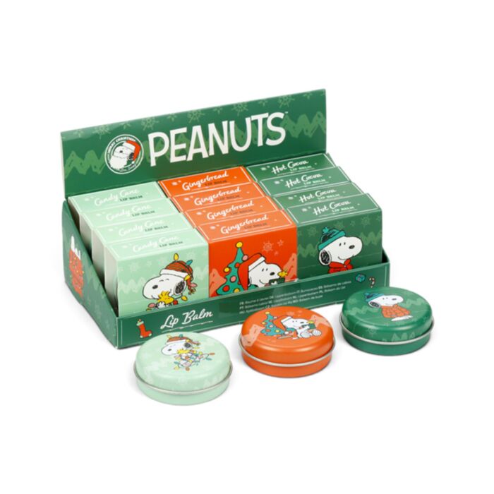 Peanuts Snoopy & Woodstock Weihnachten Lippenbalsam in Metalldose