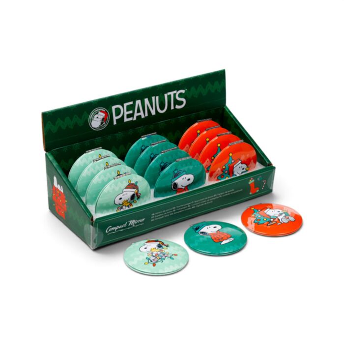 Peanuts Weihnachten Snoopy & Woodstock Taschenspiegel