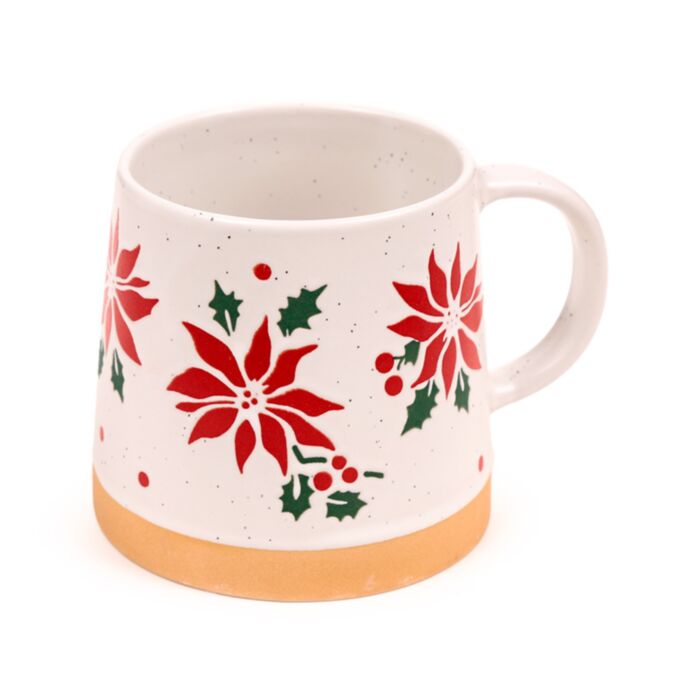 Weihnachten Weihnachtsstern Konischer Steingutbecher