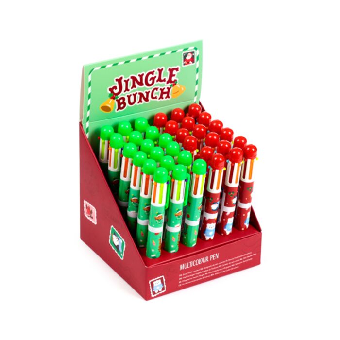 Jingle Bunch Weihnachten Mehrfarbiger Kugelschreiber (6 Farben)