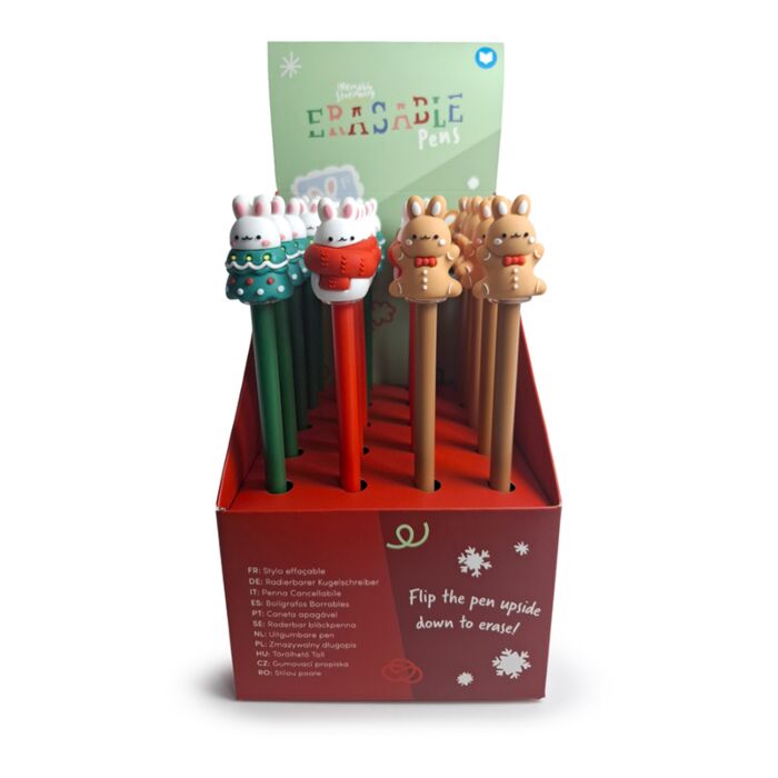 Festive Friends Weihachten Hase Radierbarer Kugelschreiber mit Topper