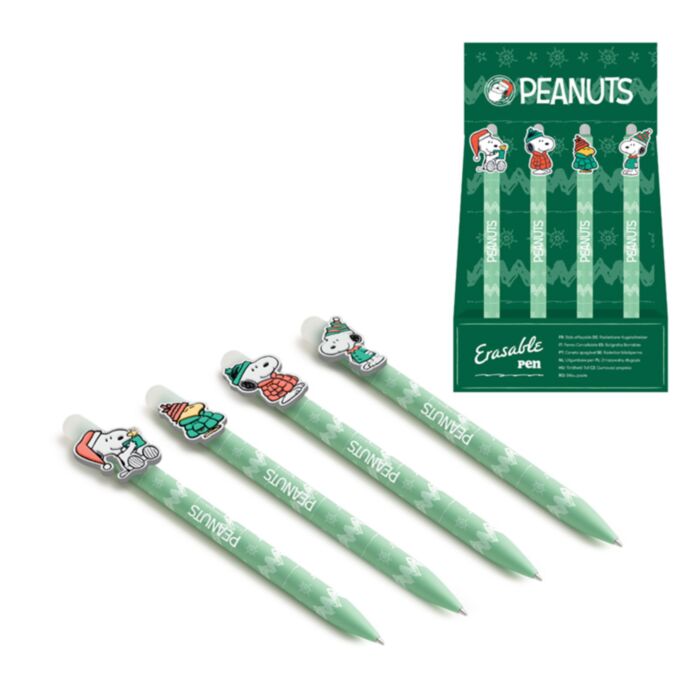 Peanuts Snoopy & Woodstock Weihnachten Radierbarer Stift mit PVC-Topper