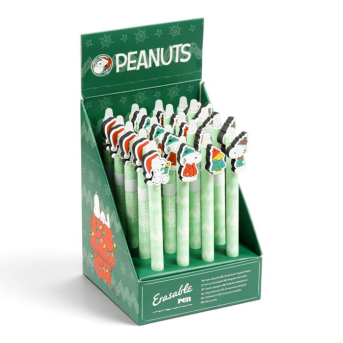 Peanuts Snoopy & Woodstock Weihnachten Radierbarer Stift mit PVC-Topper
