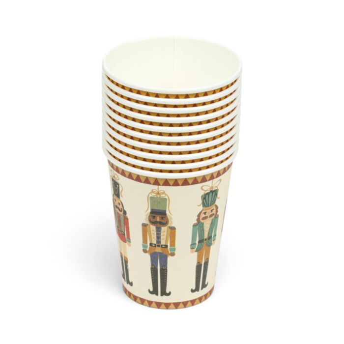 Christmas Nutcracker Weihnachten Nussknacker Papierbecher 10er-Set  (270ml)