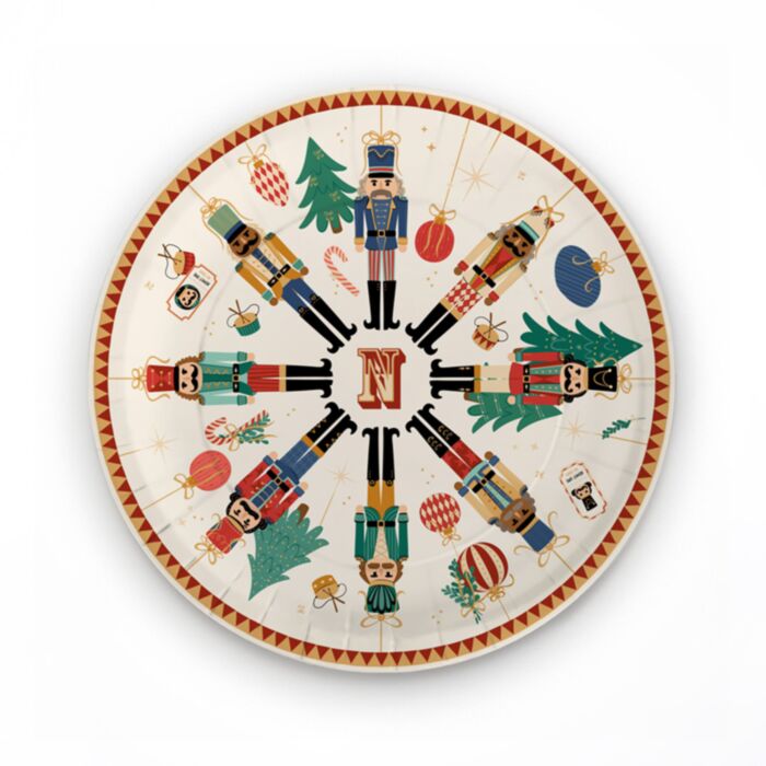 Nutcracker Weihnachten Nussknacker Papierteller 10er-Set