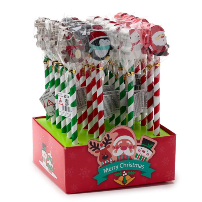 Weihnachten Bleistift mit weihnachtlichem Radiergummi-Topper