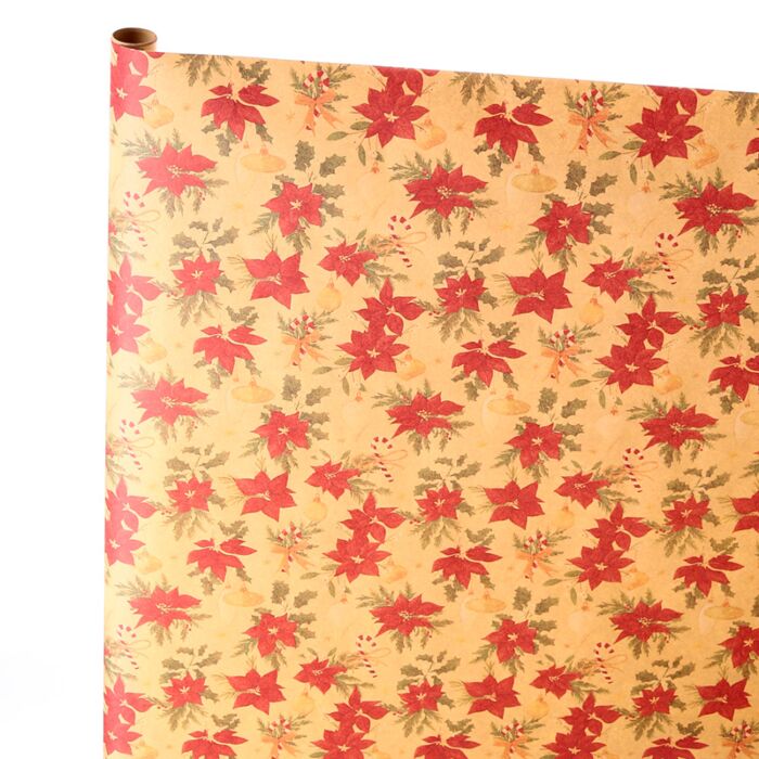 Christmas Botanicals Weihnachten Blumen Geschenkpapier 3m-Rolle