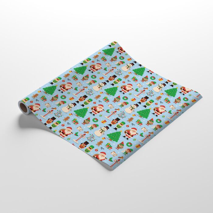 Festive Friends Christmas Weihnachten Geschenkpapier 3m-Rolle
