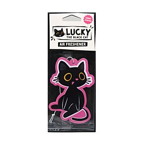 Lucky the Black Cat Schwarze Katze Kirsche Auto-Lufterfrischer