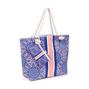 Blaues Mandala Strandtasche