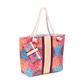 Buntes Mandala Strandtasche